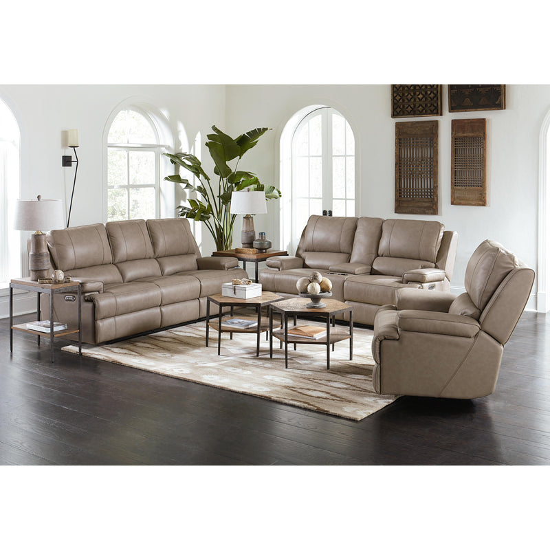  Bassett Parsons 3729-P62F Double Reclining Sofa with Power - Flax IMAGE 4