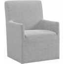Elements International Nero Upholstered Arm Chair Set IMAGE 1