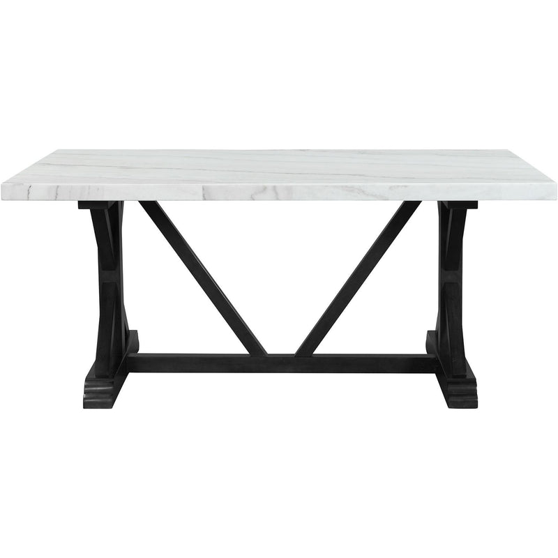 Elements International Tuscany 70" Marble Standard Height Rectangular Dining Table IMAGE 2