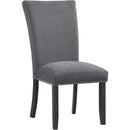 Elements International Tuscany Standard Height Side Chair Set in Charcoal IMAGE 1