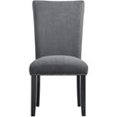 Elements International Tuscany Standard Height Side Chair Set in Charcoal IMAGE 2