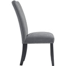 Elements International Tuscany Standard Height Side Chair Set in Charcoal IMAGE 3