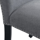 Elements International Tuscany Standard Height Side Chair Set in Charcoal IMAGE 6