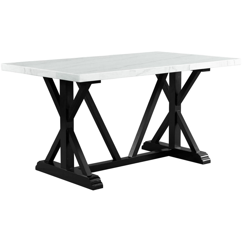 Elements International Tuscany 70" Marble Counter Height Dining Table IMAGE 1
