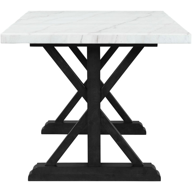 Elements International Tuscany 70" Marble Counter Height Dining Table IMAGE 3