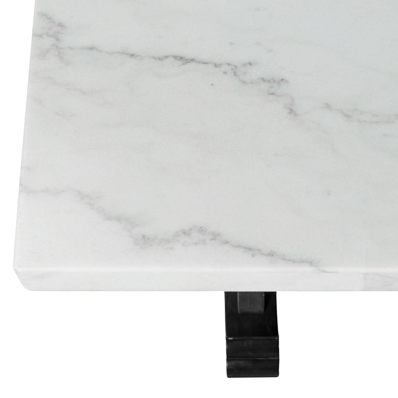 Elements International Tuscany 70" Marble Counter Height Dining Table IMAGE 4