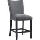 Elements International Tuscany Counter Height Side Chair Set in Charcoal IMAGE 1