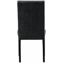 Elements International Meridian Faux Leather Side Chair Set in Black IMAGE 4