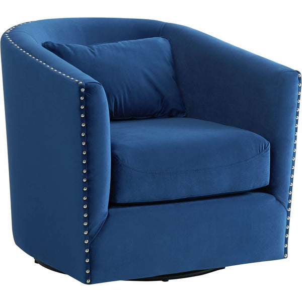 Elements International Stanton Swivel Chair in Navy IMAGE 1
