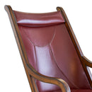Elements International Hunter Chair & Ottoman Set in Cherry IMAGE 8