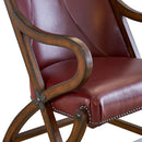Elements International Hunter Chair & Ottoman Set in Cherry IMAGE 9