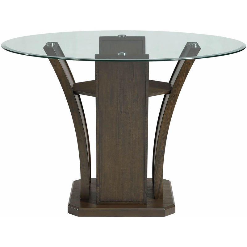 Elements International Dapper Round Counter Height Dining Table in Walnut IMAGE 2