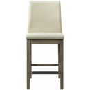 Elements International Dapper Counter Side Chair (Grey Finish) IMAGE 2