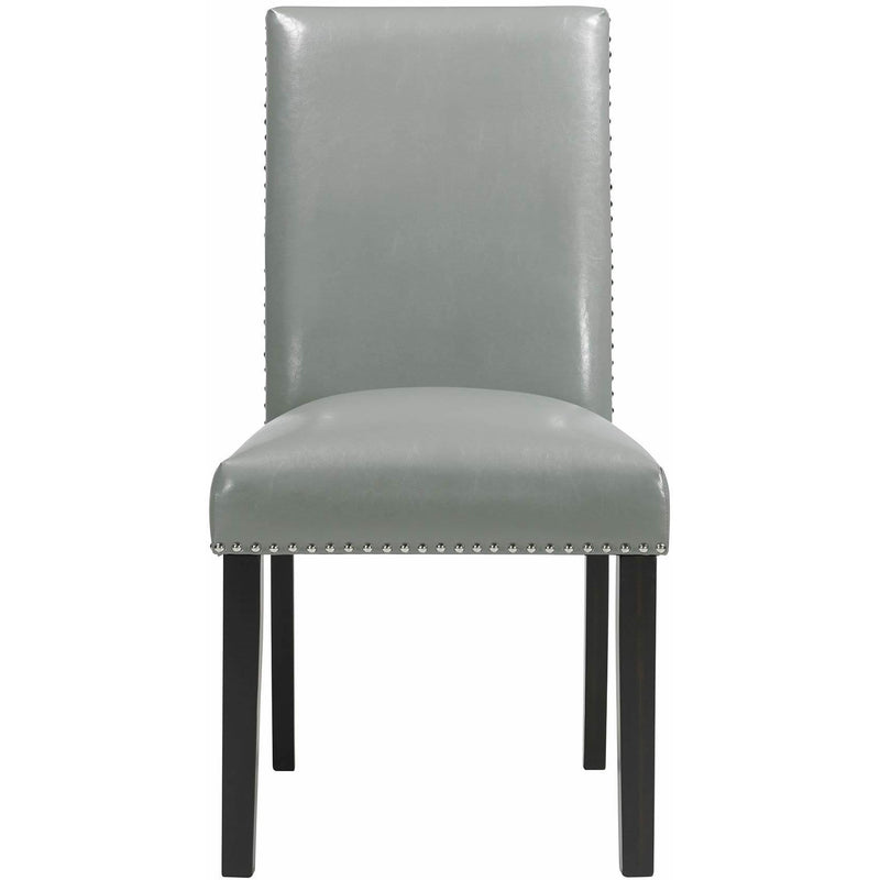 Elements International Meridian Dining Side Chair Grey IMAGE 2
