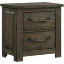 Elements International Maverick Nightstand w/USB Grey IMAGE 1