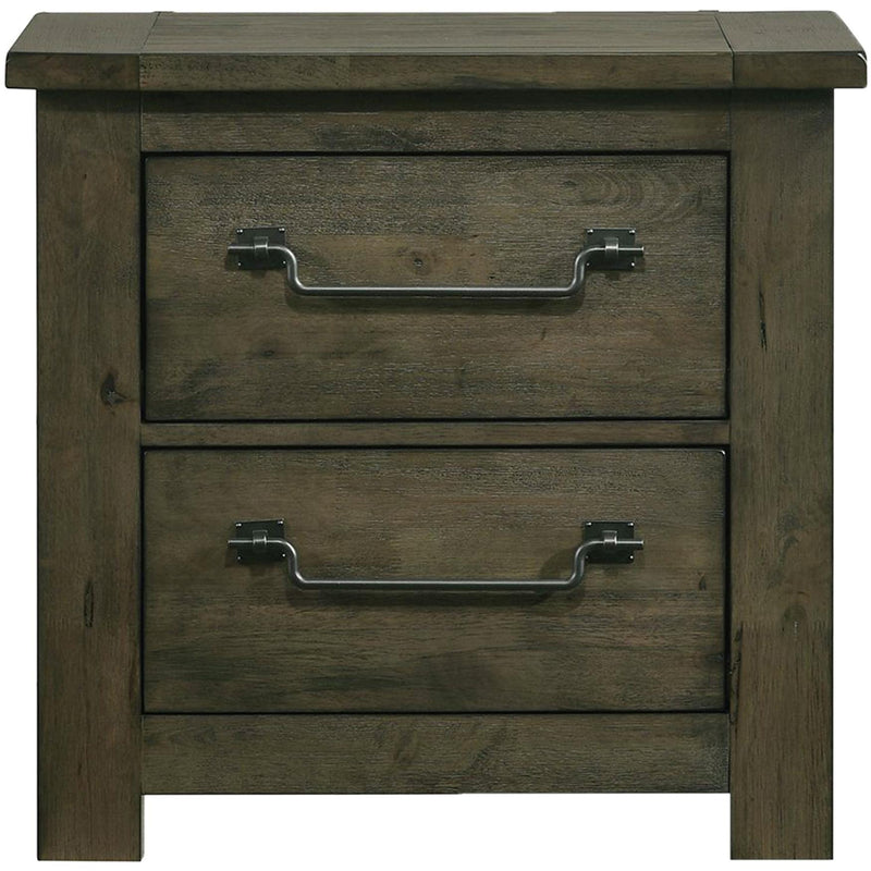 Elements International Maverick Nightstand w/USB Grey IMAGE 2