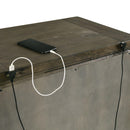 Elements International Maverick Nightstand w/USB Grey IMAGE 3