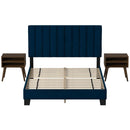 Elements International Coyote Queen Bed W/Carroll Grey w/Two End Table IMAGE 3