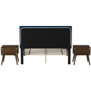 Elements International Coyote Queen Bed W/Carroll Grey w/Two End Table IMAGE 5