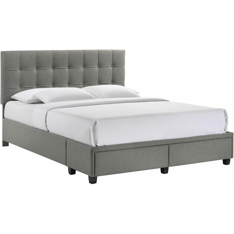 Elements International Hacienda Queen Storage Bed W/Tacoma Grey CM 003 IMAGE 1