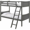 Elements International Sami Twin Over Twin Bunk Grey IMAGE 1