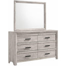 Elements International Ellen Dresser & Mirror Set White IMAGE 1