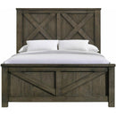 Elements International Maverick Queen Panel Bed Grey IMAGE 2