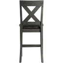 Elements International Alex Counter Side Chair W/Black PU Grey IMAGE 4