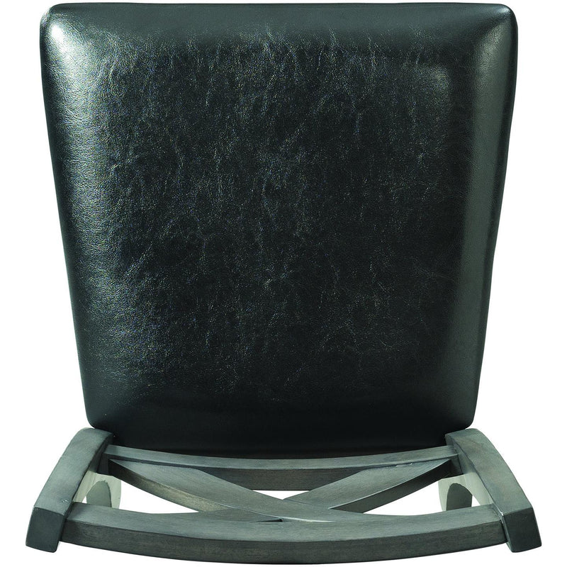 Elements International Alex Counter Side Chair W/Black PU Grey IMAGE 5