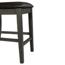 Elements International Alex Counter Side Chair W/Black PU Grey IMAGE 7