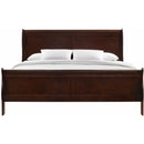 Elements International Louis Philippe King Panel Bed in Cherry IMAGE 2