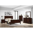 Elements International Louis Philippe King Panel Bed in Cherry IMAGE 6