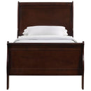Elements International Louis Philippe Twin Panel Bed in Cherry IMAGE 2