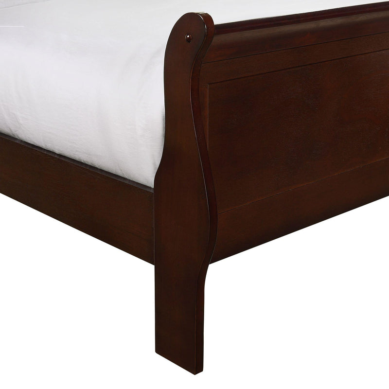 Elements International Louis Philippe Twin Panel Bed in Cherry IMAGE 6