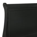  Elements International Louis Philippe King Panel Bed in Black IMAGE 3