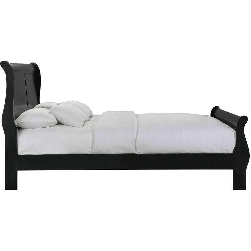 Elements International Louis Philippe Queen Panel Bed in Black IMAGE 3
