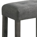 Elements International Oak Lawn Charcoal Grey Bar Table Single Pack (Table + 3 Grey Fabric Stools) IMAGE 10