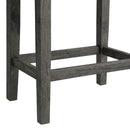 Elements International Oak Lawn Charcoal Grey Bar Table Single Pack (Table + 3 Grey Fabric Stools) IMAGE 11