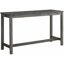 Elements International Oak Lawn Charcoal Grey Bar Table Single Pack (Table + 3 Grey Fabric Stools) IMAGE 3
