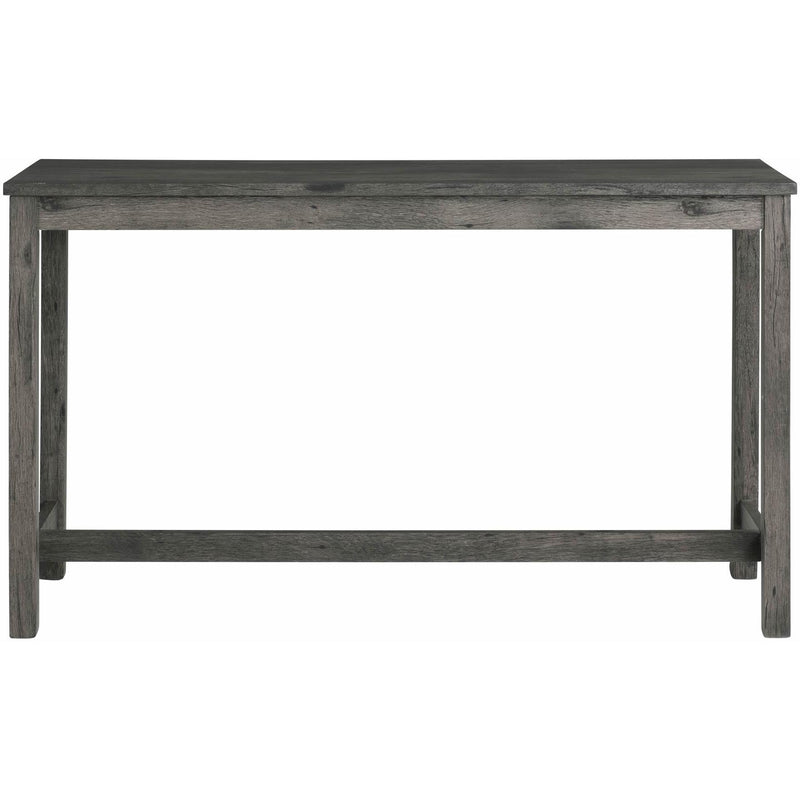Elements International Oak Lawn Charcoal Grey Bar Table Single Pack (Table + 3 Grey Fabric Stools) IMAGE 4