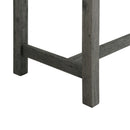 Elements International Oak Lawn Charcoal Grey Bar Table Single Pack (Table + 3 Grey Fabric Stools) IMAGE 7