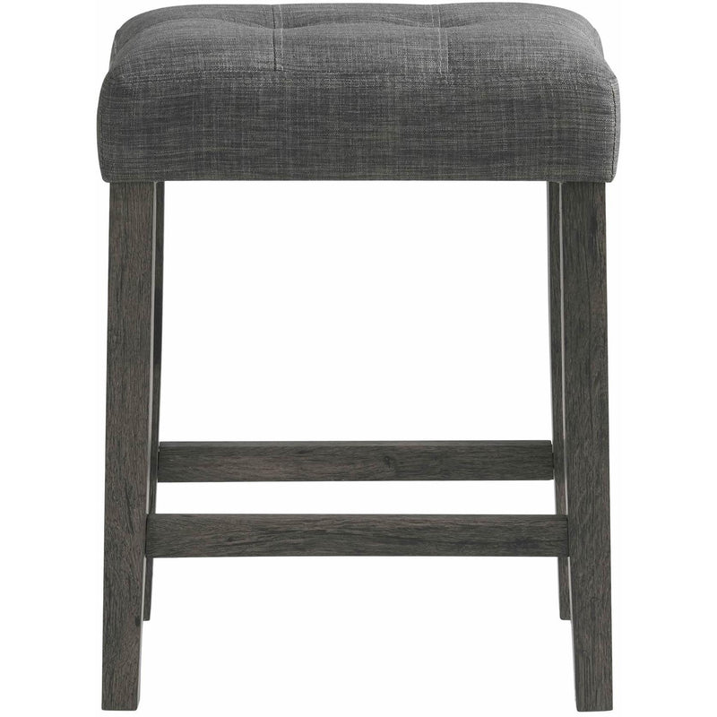 Elements International Oak Lawn Charcoal Grey Bar Table Single Pack (Table + 3 Grey Fabric Stools) IMAGE 9