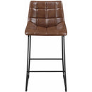  Elements International Seth (QSD6099-5B) 30" Distressed Cappuccino Bar Stool IMAGE 2