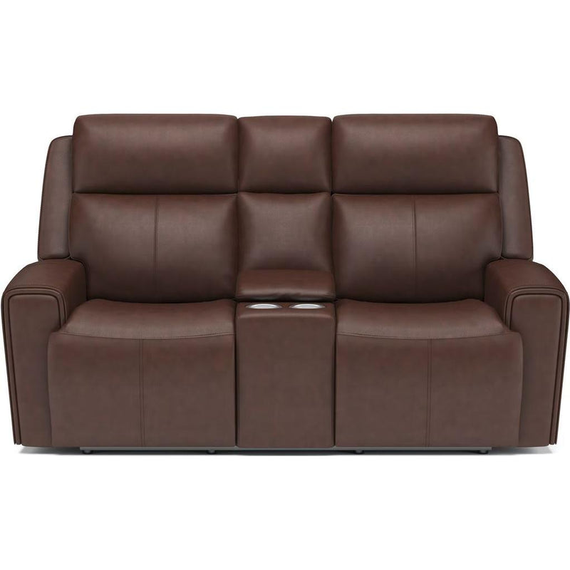 Flexsteel Barnett Power Reclining Leather Match Loveseat 1601-64PH 030-54 IMAGE 2