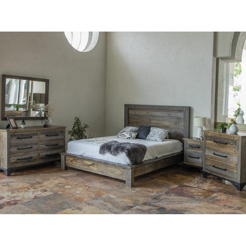 International Furniture Direct Loft Brown 6-Drawer Dresser IFD6441DSRSM IMAGE 3