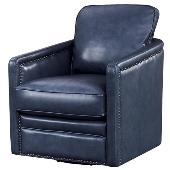 Leather Italia USA Alto Swivel Leather Chair 1669-N1026S-01177147 IMAGE 1