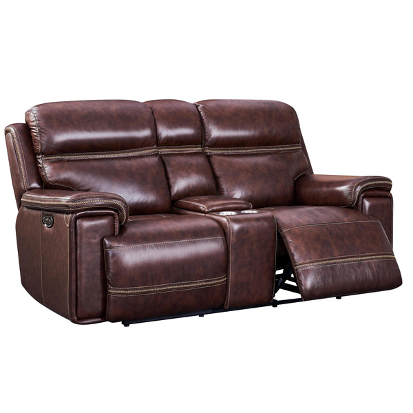 Leather Italia USA Fresno Power Reclining Leather Loveseat 1669-EH2394C-021004LV IMAGE 1