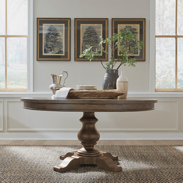 Liberty Furniture Industries Inc. Americana Farmhouse Dining Table with Pedestal Base 615-DR-PED IMAGE 1