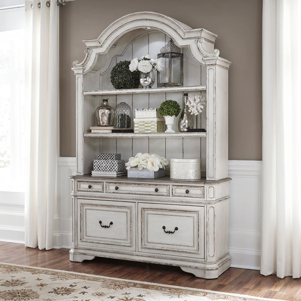 Liberty Furniture Industries Inc. Magnolia Manor 244-HOJ-OCHS Opt Credenza & Hutch IMAGE 1