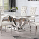 Coaster Furniture Kerwin Dining Table with Faux Marble Top and Pedestal Base 111101 IMAGE 4